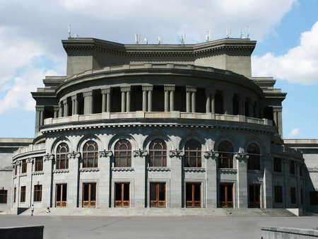 Opera theater in Yerevan, Armenia.